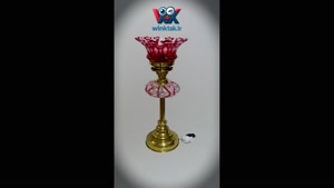 آباژور ایستاده لوکس برنزی (جدیدترین مدل دست‌ساز کریستال ژاپنی ۱۴۰۵)