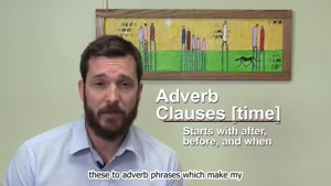 602 3A0 Reducing Adverb Clauses, Brad Video 8