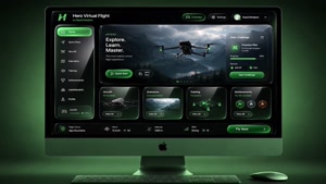کانسپت وبسایت سه بعدی تعاملی Hero Virtual Flight